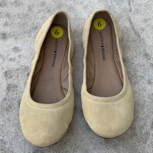 Lucky Brand Women's Erin Tan Suede Ballet Flats Size 9